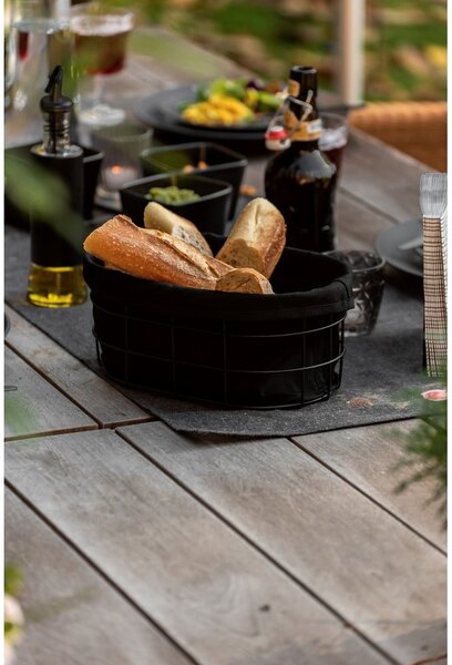 Černá ošatka na pečivo se stojanem Wenko Black Outdoor Kitchen Bela