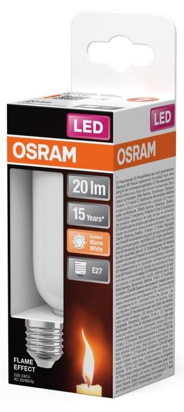 Matná LED žárovka E27 1 W FLAME, komfortní teplá bílá