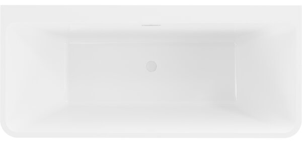 Mexen Volta, volně stojící nástěnná vana 150 x 75 cm, bílá, bílý přepad, 51131507500-20