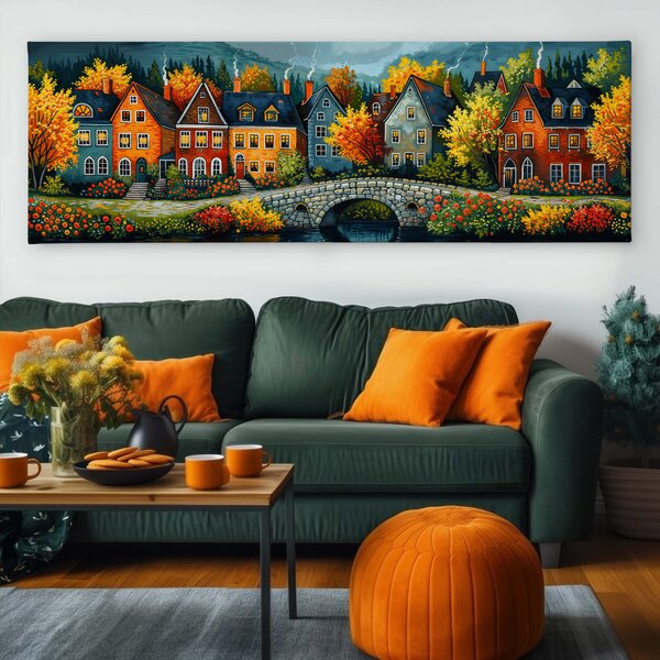 Obraz na plátně - Teplý podzim v Ariennu FeelHappy.cz Velikost obrazu (šířka x výška): 60 x 20 cm