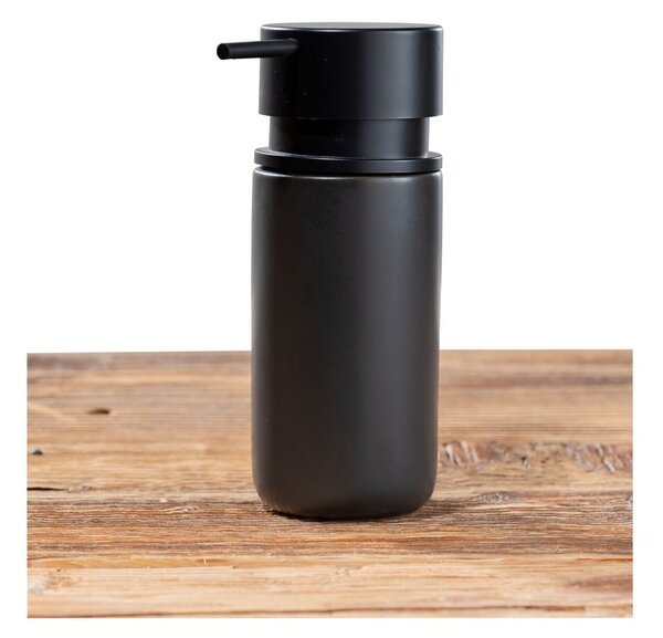 Černý keramický dávkovač mýdla Wenko Black Outdoor Kitchen Silo