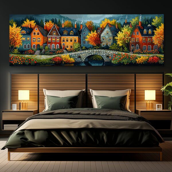 Obraz na plátně - Teplý podzim v Ariennu FeelHappy.cz Velikost obrazu (šířka x výška): 60 x 20 cm