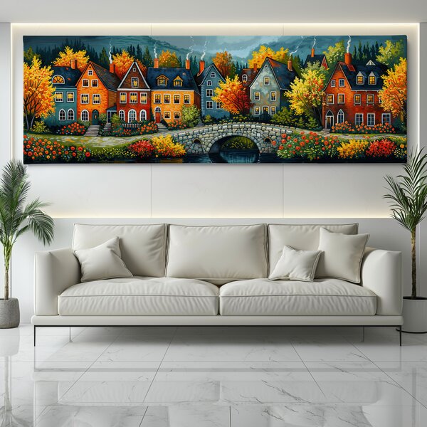 Obraz na plátně - Teplý podzim v Ariennu FeelHappy.cz Velikost obrazu (šířka x výška): 60 x 20 cm