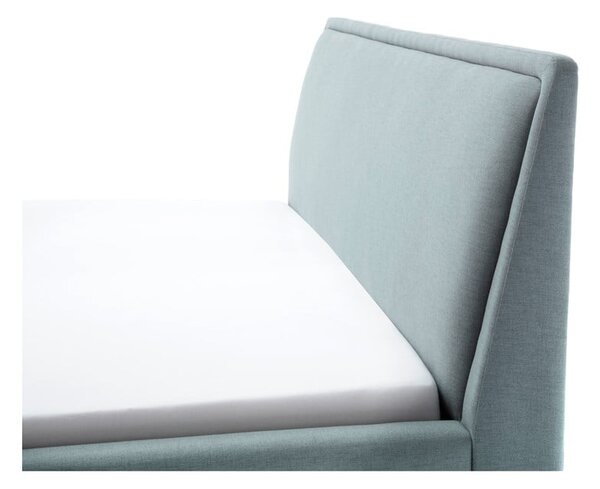 Modrá/šedá čalouněná dvoulůžková postel s úložným prostorem s roštem 160x200 cm Frieda – Meise Möbel
