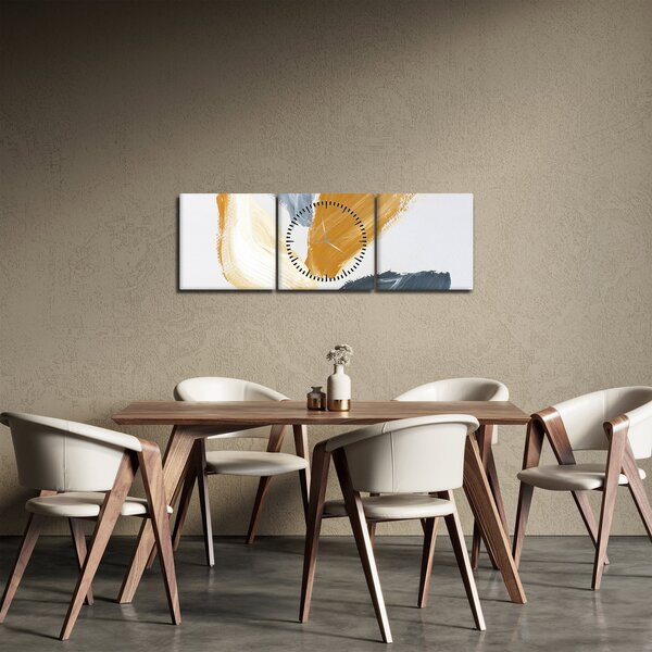 Obraz - Minimalistická malba (s hodinami) (90x30 cm)