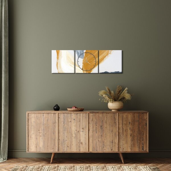 Obraz - Minimalistická malba (s hodinami) (90x30 cm)