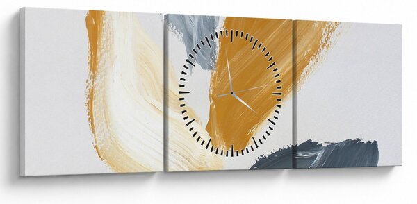 Obraz - Minimalistická malba (s hodinami) (90x30 cm)