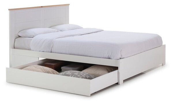 Bílá dvoulůžková postel s úložným prostorem 140x190 cm Gabi – Marckeric