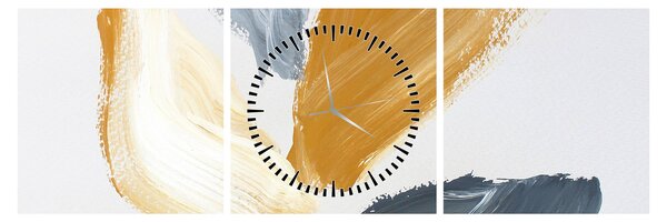Obraz - Minimalistická malba (s hodinami) (90x30 cm)