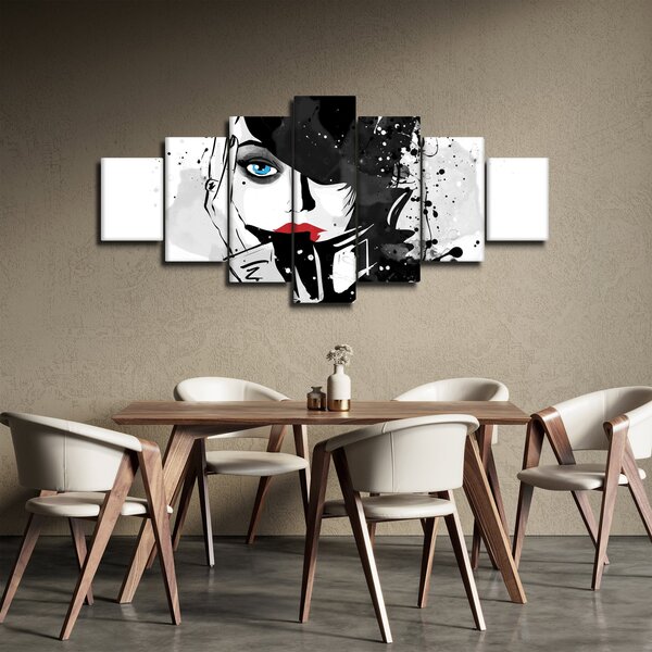 Obraz - Tajemná žena (210x100 cm)