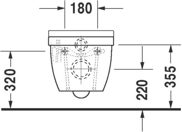 DURAVIT 42250900A1 Starck 3 WC set, DuraFix nízké splachování