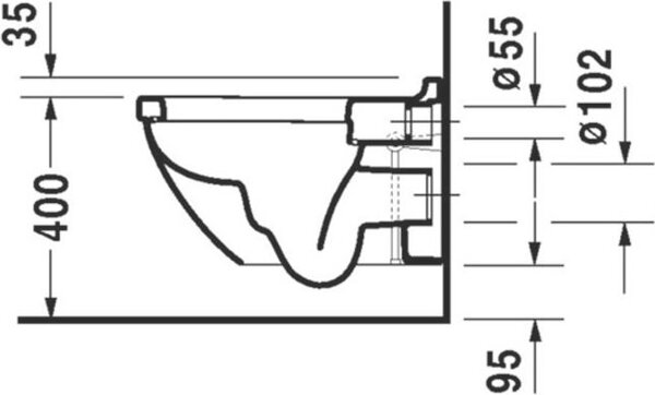 DURAVIT 42250900A1 Starck 3 WC set, DuraFix nízké splachování