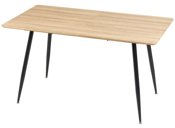 HOMCOM Jídelní stůl pro 4 osoby, Kuchyňský stůl, Stůl do obývacího pokoje s vzhledem dřeva, ocelové nohy, 140 x 80 x 76 cm, Přirozený | Aosom
