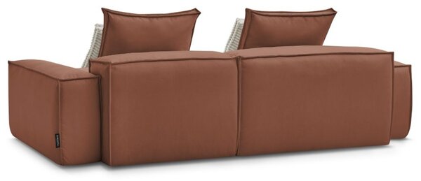 -25 % Dny MOMENTI– Bobochic Paris Tmavě hnědá koženková rohová pohovka Boheme 302 cm, levá/pravá