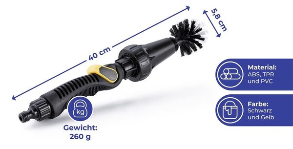 Čistící kartáč na zahradní hadici - Maximex