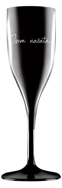 Sklenice na prosecco Jsem načatá Barva: Černá