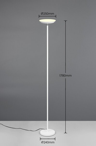 Bílá LED stojací lampa (výška 178 cm) Specter – Reality