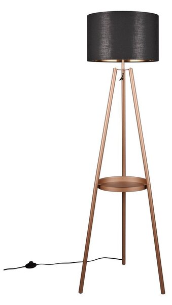 Hnědá stojací lampa s poličkou (výška 152 cm) Colette – Reality