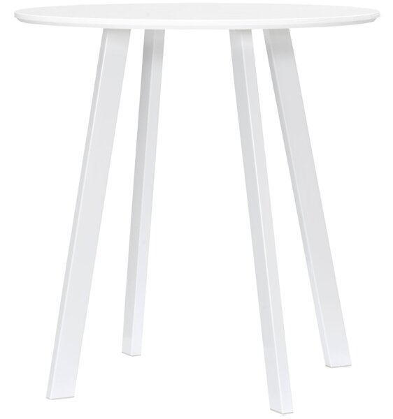 HOMCOM Kulatý Jídelní Stůl 72 x 72 cm pro 2 Osoby - Moderní Stůl s Šikmýma Nohama do Kuchyně, Jídelny a Obývacího Pokoje | Aosom