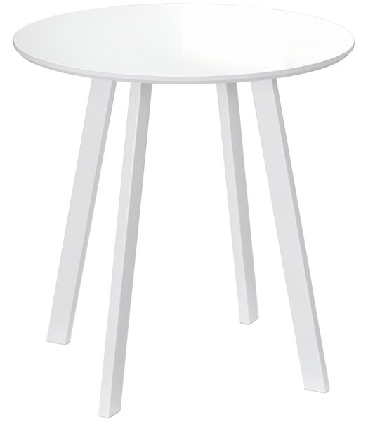 HOMCOM Kulatý Jídelní Stůl 72 x 72 cm pro 2 Osoby - Moderní Stůl s Šikmýma Nohama do Kuchyně, Jídelny a Obývacího Pokoje | Aosom