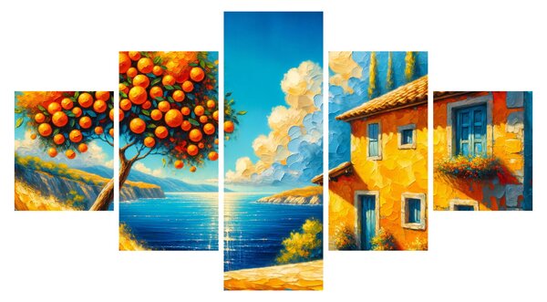 Obraz - Dům s pomeranči II. (125x70 cm)