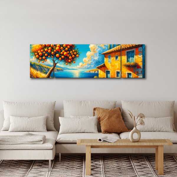 Obraz - Dům s pomeranči II. (170x50 cm)