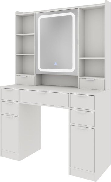 Toaletní stolek Vicco Solea Bílá 105 cm se zrcadlem LED, Model 54749