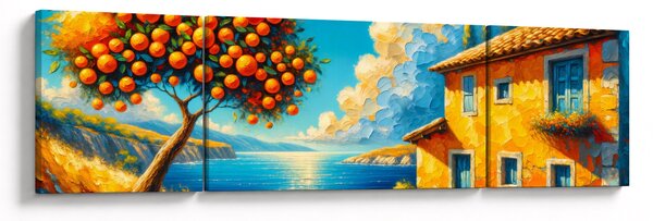 Obraz - Dům s pomeranči II. (170x50 cm)