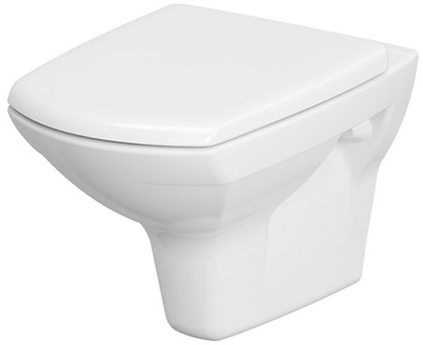 Cersanit Carina wc mísa se sedátkem s pomalým sklápěním závěsná bez splachovacího kruhu bílá K701-033