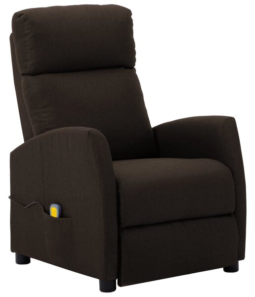 Masání křeslo tmav hndé textil, 289711 HangarStore.cz
