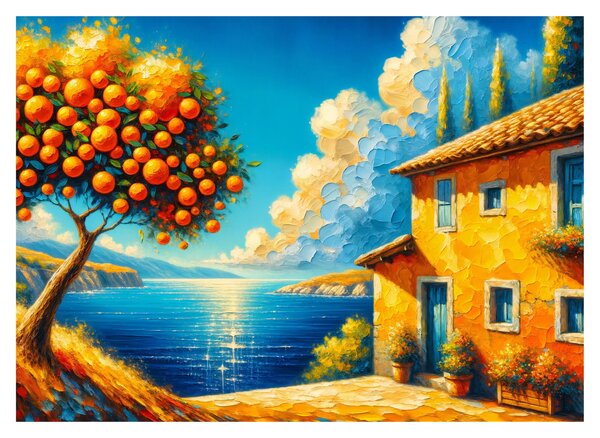 Obraz - Dům s pomeranči II. (70x50 cm)