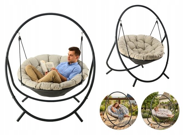 Závěsné křeslo volně stojící GardenLine 105 cm, nosnost 120 kg