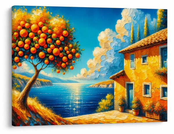 Obraz - Dům s pomeranči II. (70x50 cm)