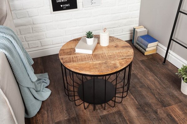 Konferenční stolek FACTORY LOFT 56 CM masiv mango Nábytek | Obývací pokoj | Konferenční stolky | Všechny konferenční stolky