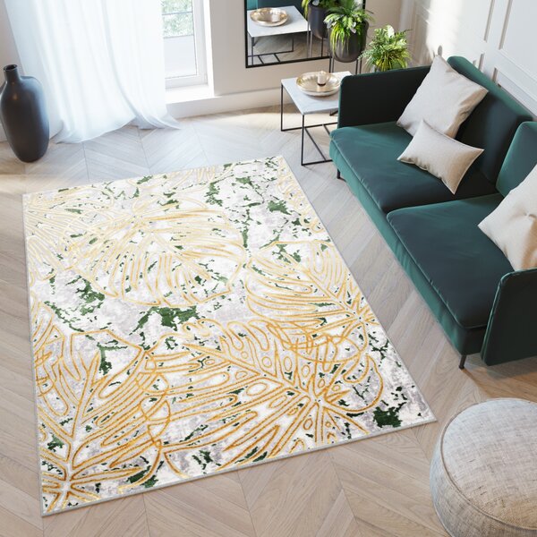 Makro Abra Kusový koberec TURMALIN MV30A Listi Stromu krémový Rozměr: 120x170 cm