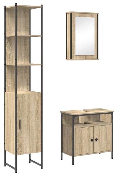 Sada koupelnového nábytku 3 ks Sonoma dub 33 x 33 x 185,5 cm 3399399