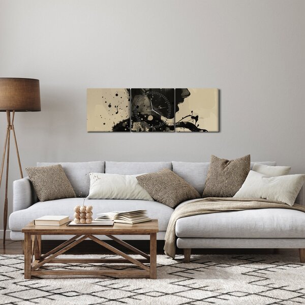 Obraz - Jazz woman (s hodinami) (90x30 cm)
