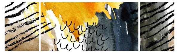Obraz - Abstraktní akvarel (170x50 cm)