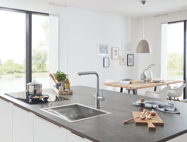 Grohe Blue kuchyňská baterie s filtrem stojící SuperSteel 31539DC0