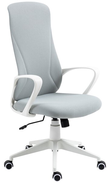 Kancelářská židle Vinsetto s funkcí naklápění, výškově nastavitelná, ergonomická počítačová židle, otočná PC židle pro domácí kancelář, pružná látka