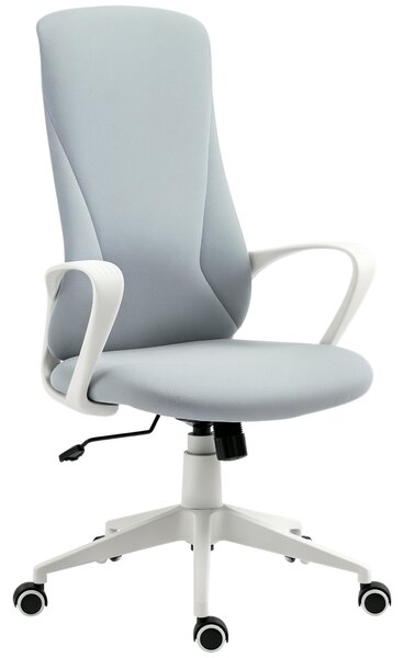Kancelářská židle Vinsetto s funkcí naklápění, výškově nastavitelná, ergonomická počítačová židle, otočná PC židle pro domácí kancelář, pružná látka