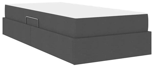 Postel s úložným prostorem a matrací Černá 90 x 200 cm 3399636