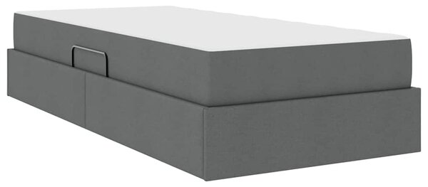 Postel s úložným prostorem a matrací Tmavě šedá 90 x 200 cm 3399635