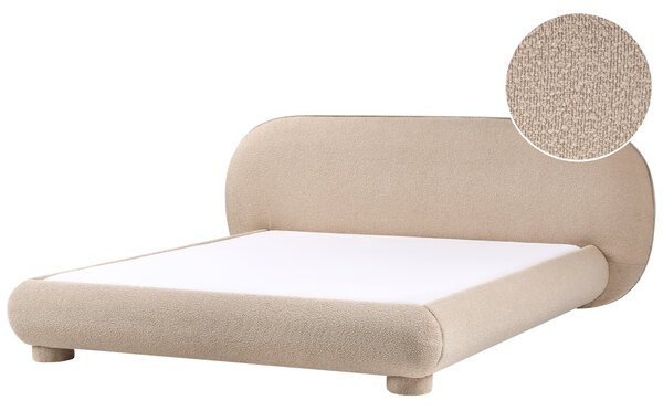 Postel Buklé BAYEL 180 x 200 cm Taupe