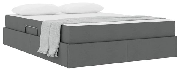 Postel s úložným prostorem a matrací Tmavě šedá 140 x 190 cm 3399659