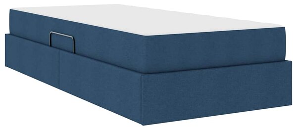 Postel s úložným prostorem a matrací Modrá 90 x 200 cm 3399639