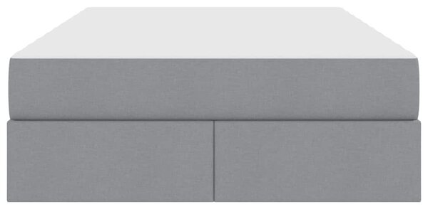 Postel s úložným prostorem a matrací Světle šedá 120 x 200 cm 3399652