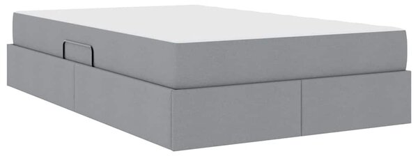 Postel s úložným prostorem a matrací Světle šedá 120 x 200 cm 3399652