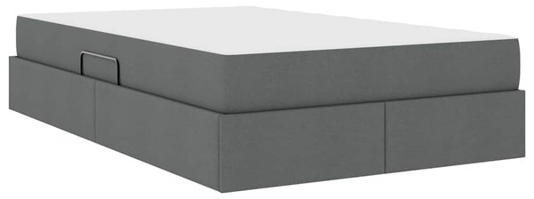 Postel s úložným prostorem a matrací Tmavě šedá 120 x 200 cm 3399653