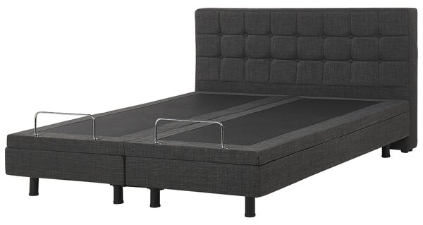 Polohovací postel Tkanina DUKE 180 x 200 cm Tmavě šedá